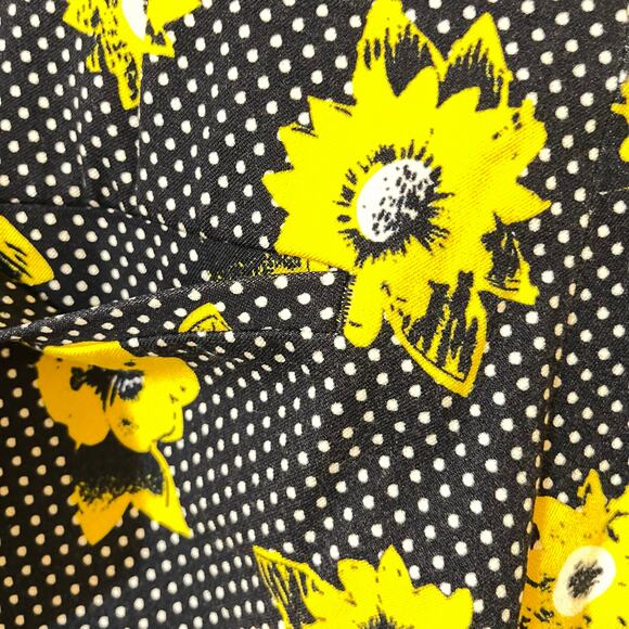 Banana Republic Sloan Floral Ankle Sunflower Pants Chino Navy Yellow - Picture 10 of 12